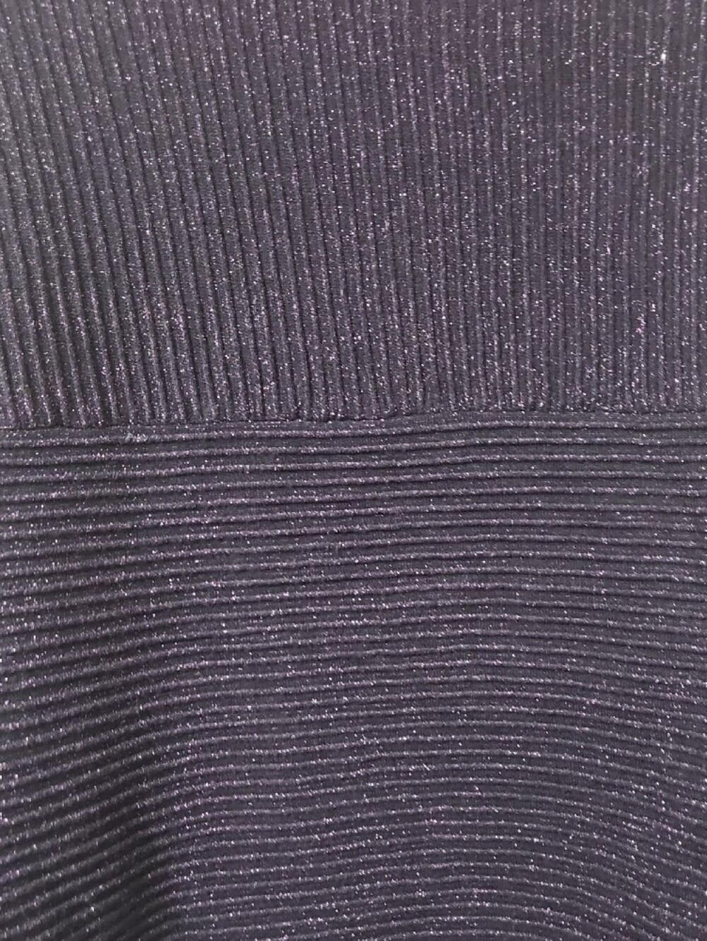 Cozy Fall Holiday Going Out Tahari Purple Metallic Ribbed Turtleneck Sweater - Picture 4 of 6